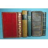 Five various volumes of lady's and gentleman's almanacs and diaries for the years 1831, 1835 (3) and