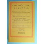 Borlase (William), The Natural History of Cornwall, reprint, 2nd edn, limited to 350, fldg map, teg,