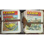 A quantity of Lion & Eagle/Lion and Thunder comics, c1970 and a small collection of stamps and