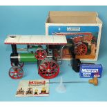 Mamod, a TE1A steam tractor, boxed with accessories.