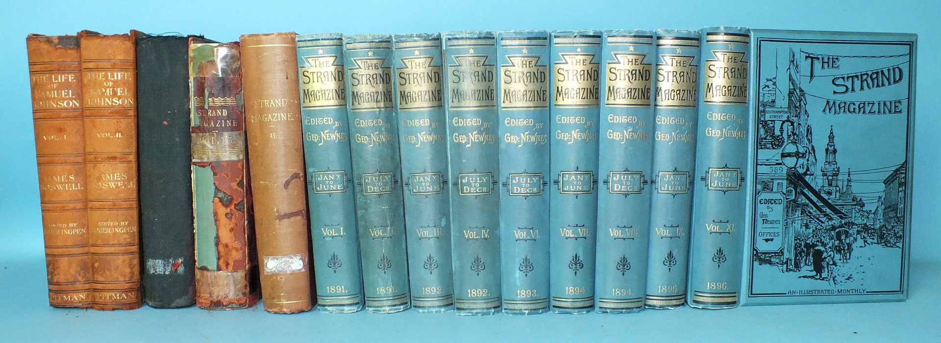 The Strand Magazine, vols I-XI, (no vol V), cl gt, 4to, 1891-96 and other volumes.