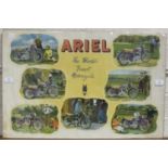 A vintage poster for "Ariel, The World's Finest Motorcycle", 49.5 x 75.5cm, printed by Allday