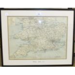 A 'Great Western Railway Plymouth Great Western Docks' map printed on linen, 40 x 40.5cm, a