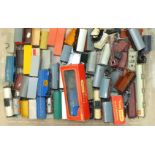 A large quantity of Hornby Triang and other rolling stock.