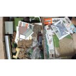 A quantity of OO gauge rolling stock, trackside accessories, etc, by Peco, Airfix, etc, a View-