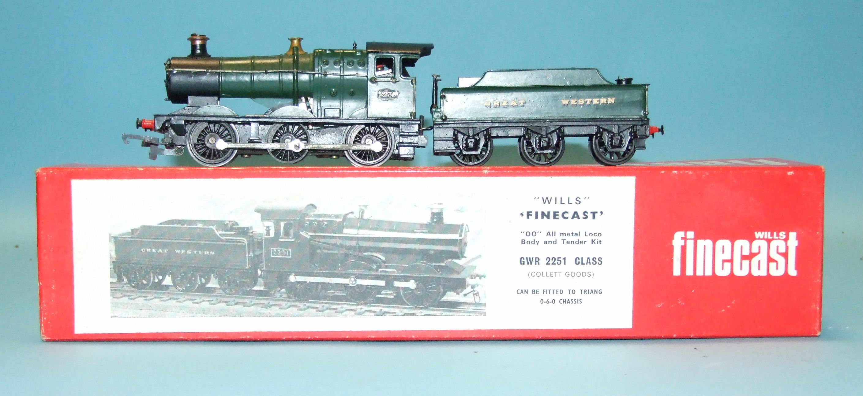 Wills Finecast OO Gauge locomotive kit GWR 2251 Class (Collet Goods), built, boxed.