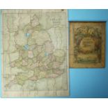 A Superior Dissected Map jigsaw, England and Wales, boxed, (incomplete).