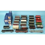 Hornby Dublo, thirty-one various wagons, seven of them boxed.