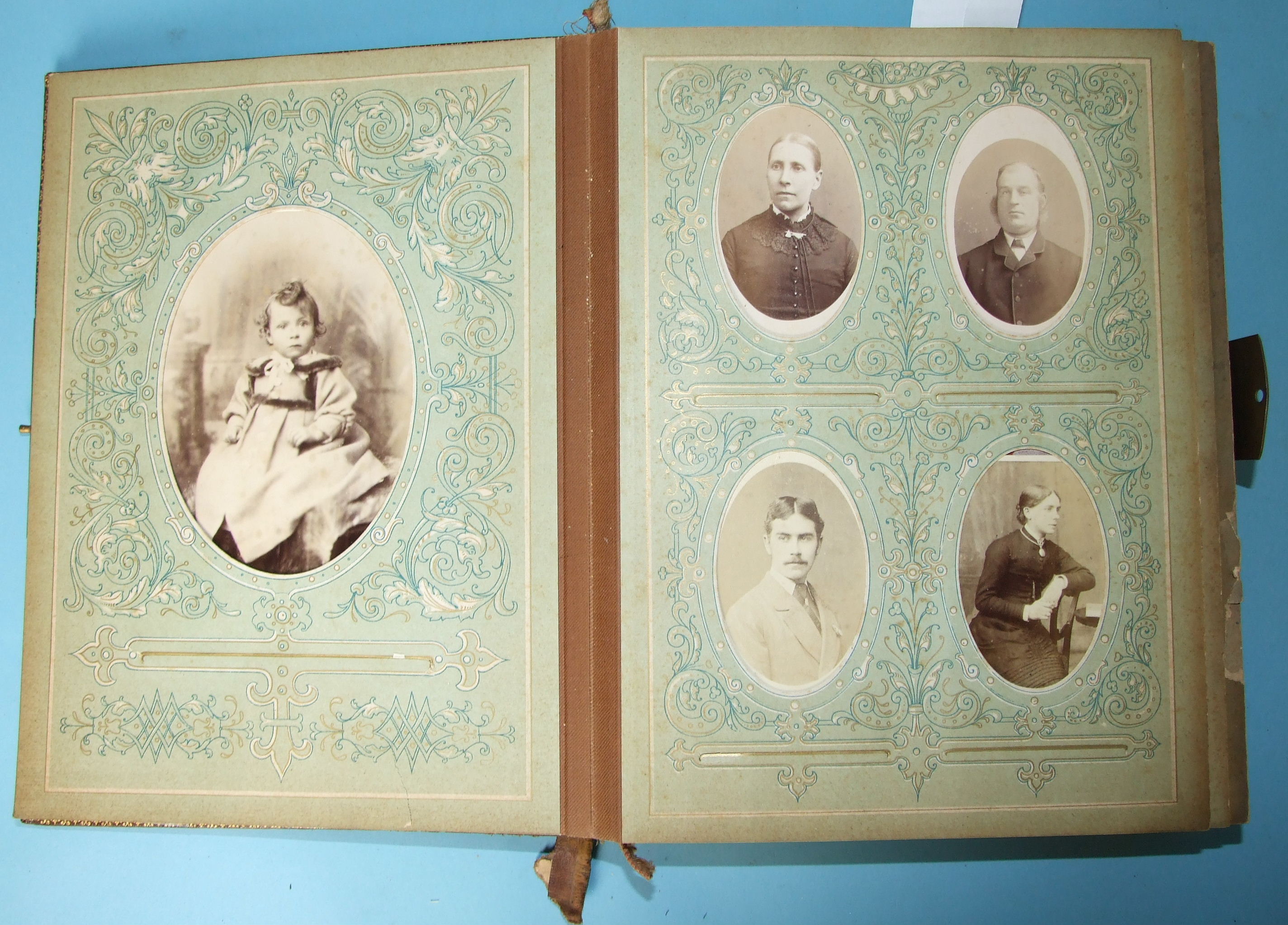 A Victorian album of cartes de visite with musical movement. - Image 2 of 2