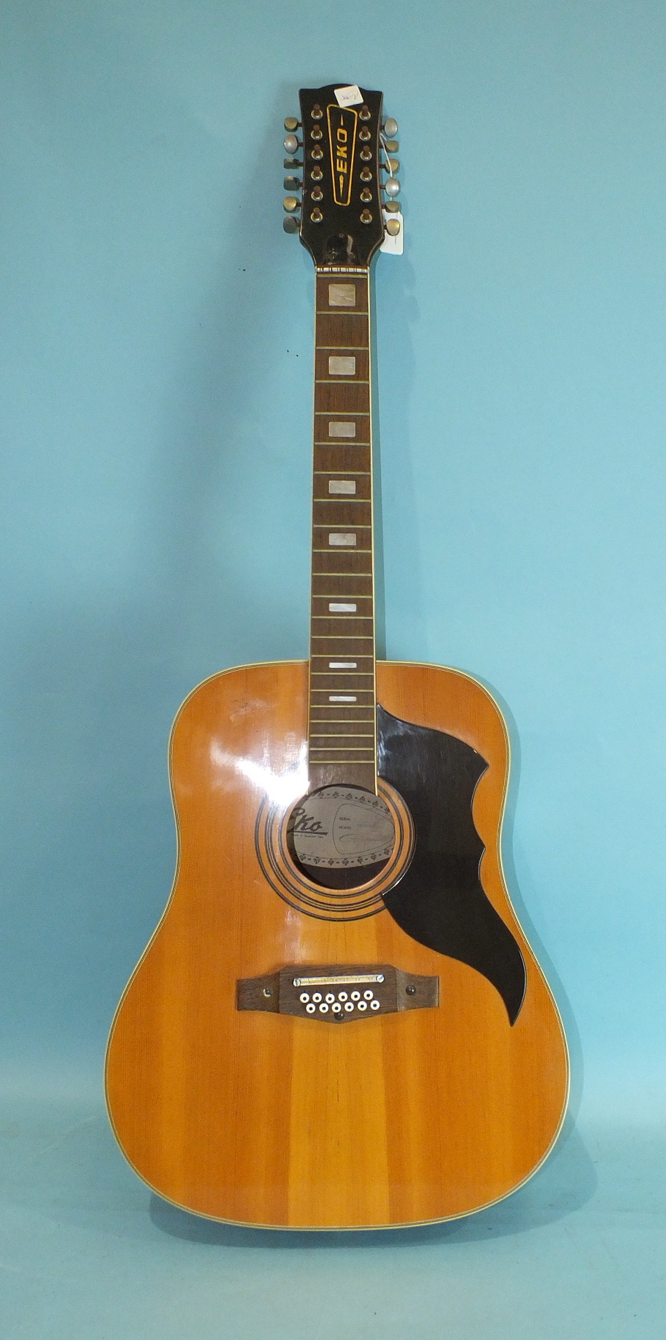 An Eko Ranger XII twelve-string acoustic guitar, (no strings).