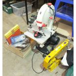 A Jet JWBS-9 band saw, a Nutool MS200 205mm compound mitre saw and a Perform 400mm CCSS fret saw, (