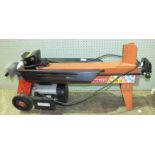 A Lawnflight horizontal log splitter.