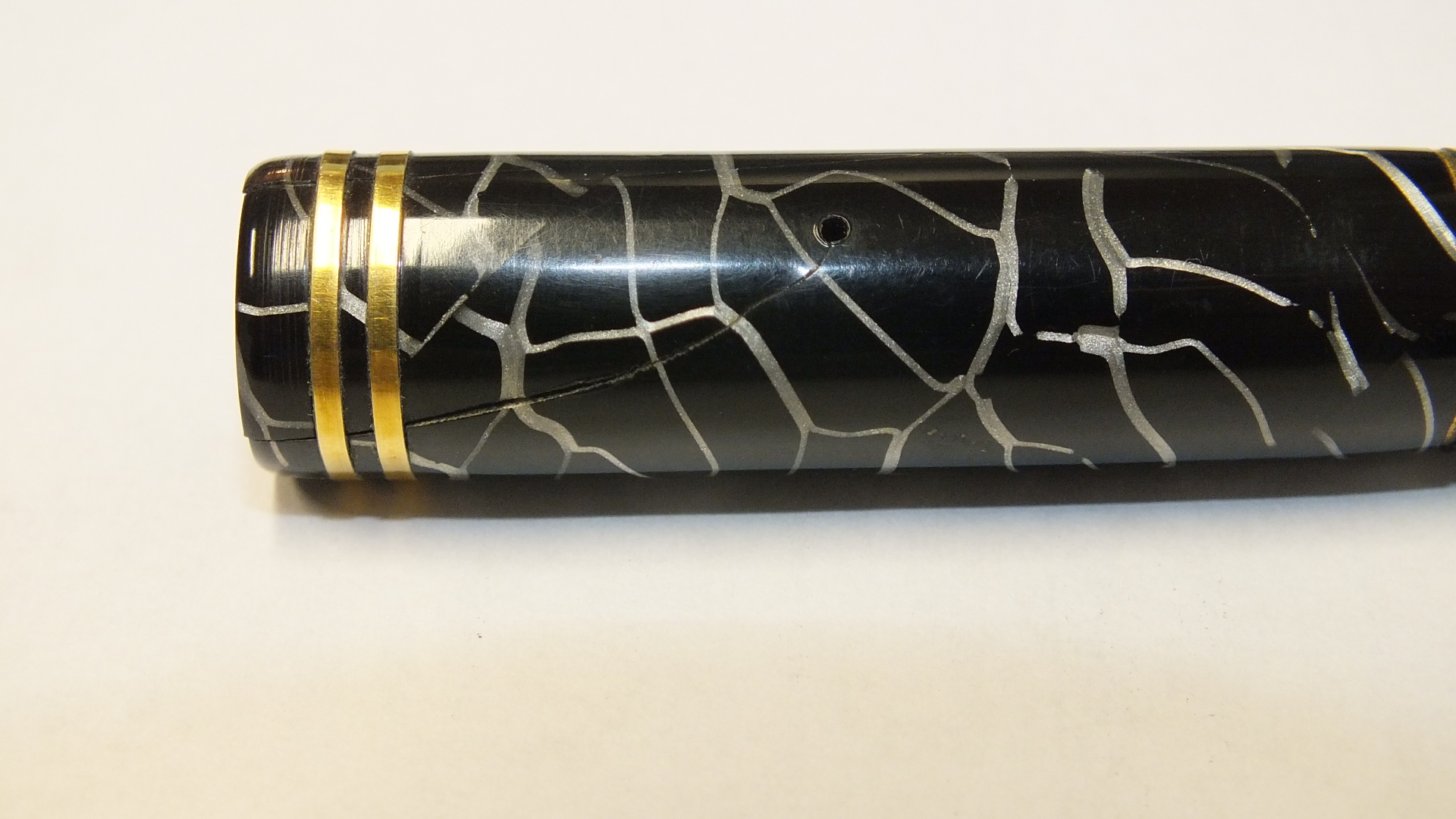 A Conway Stewart 'Duro' No.30 fountain pen with silver veining, with paperwork and box, a Waterman's - Image 4 of 4