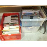 A large collection of reel to reel audio tapes.