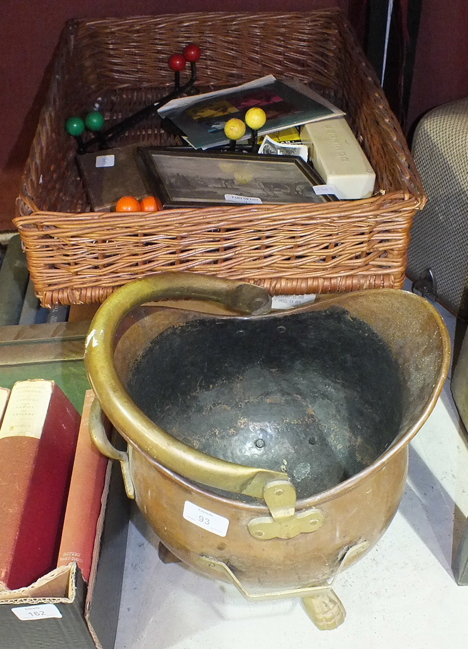 Two metal coaching lamps, other metal ware and miscellaneous items. - Image 2 of 2