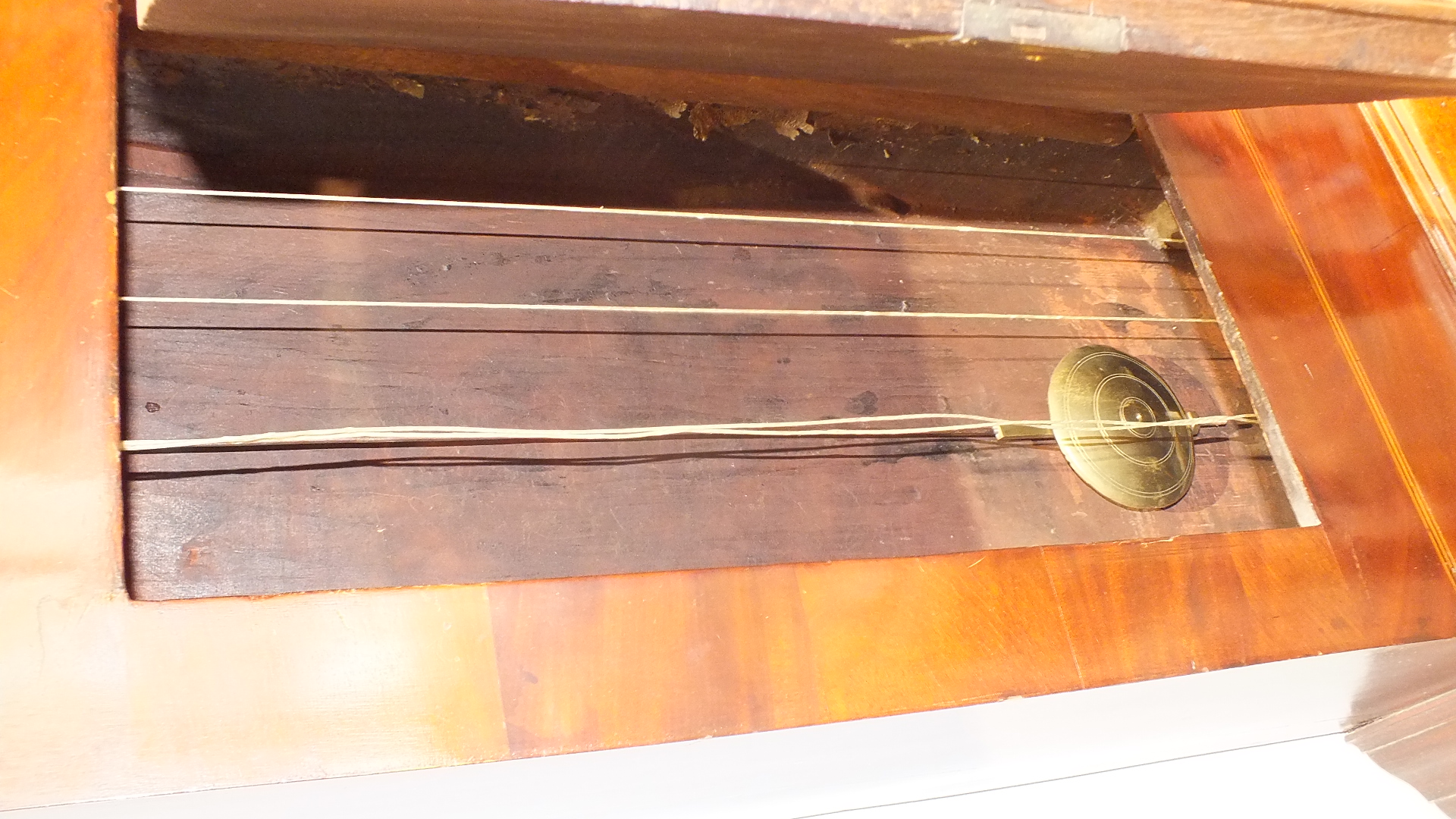 Charles Tickell, Kingsbridge, an inlaid mahogany long case clock, the 12'' brass dial with second - Image 2 of 3