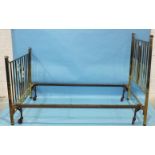 A Victorian 4' 6'' brass bed.