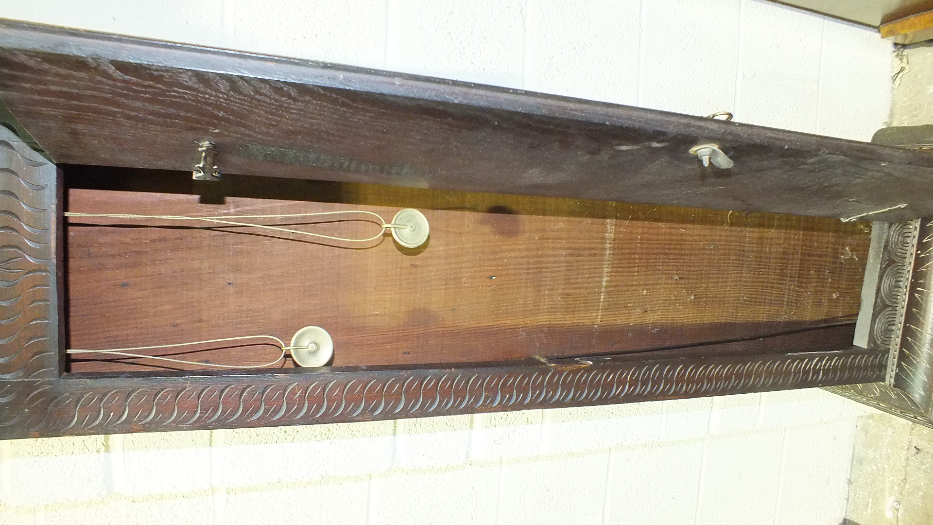 William Drury, Banbury, an antique oak long case clock, the 10'' brass dial with silvered chapter - Image 3 of 3