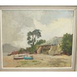 Claude Kitto (1913-1996) THE BOAT HOUSE AT SALTRAM HOUSE Signed oil on board, 39 x 49cm.