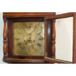 Charles Tickell, Kingsbridge, an inlaid mahogany long case clock, the 12'' brass dial with second