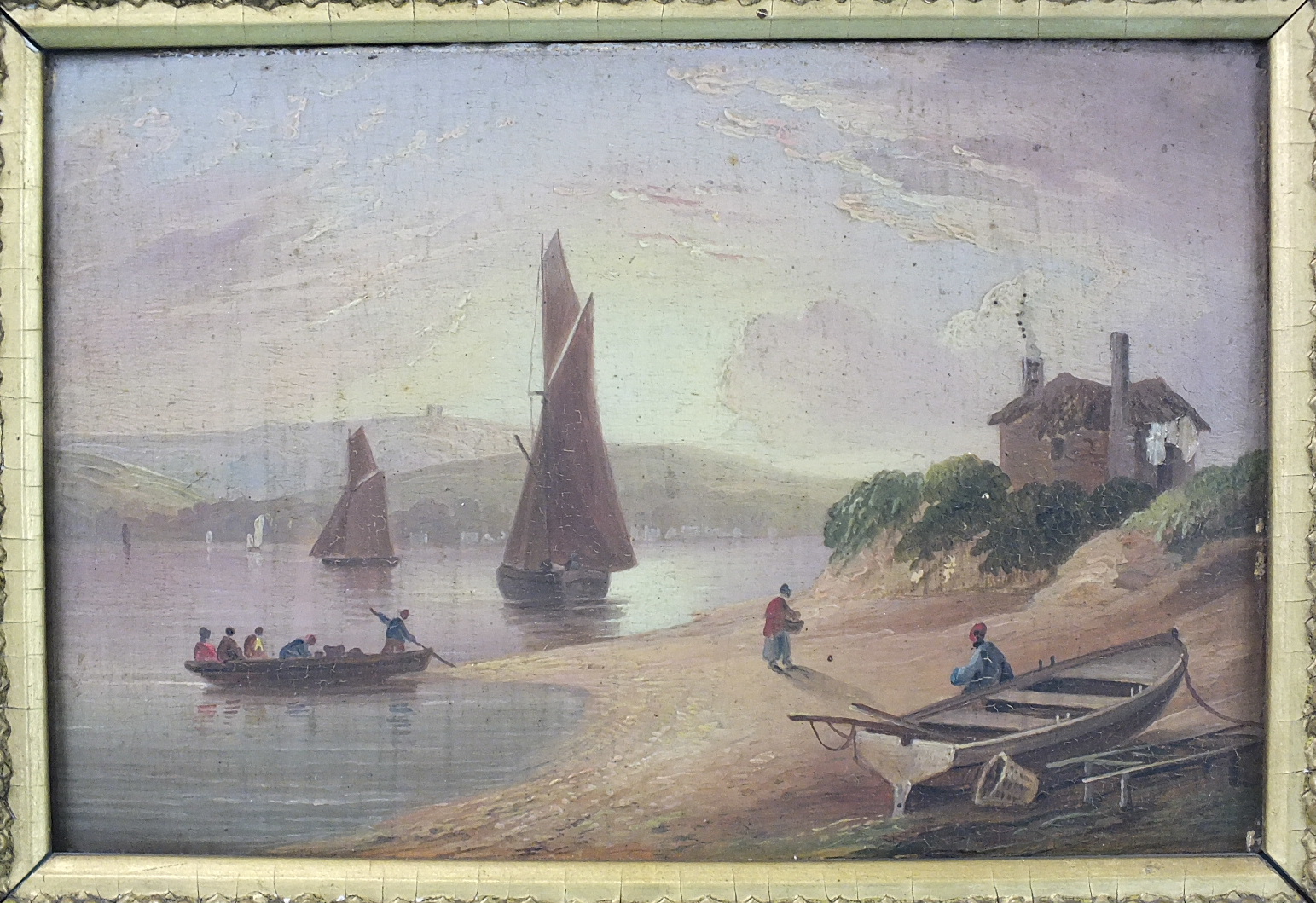 John Wallace Tucker (1808-1869) SHALDON PASSAGE, BOATS AND THE HESS ROCK, TEIGNMOUTH and EXMOUTH - Image 2 of 2