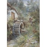 William Henry Pike (1846-1908) HESSENFORD MILL Signed watercolour, dated 1881, titled on mount, 34 x