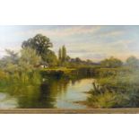 John Horace Hooper (called Harry Pennell) THE OLD LOCK AT COOKHAM Signed oil on canvas, 59 x