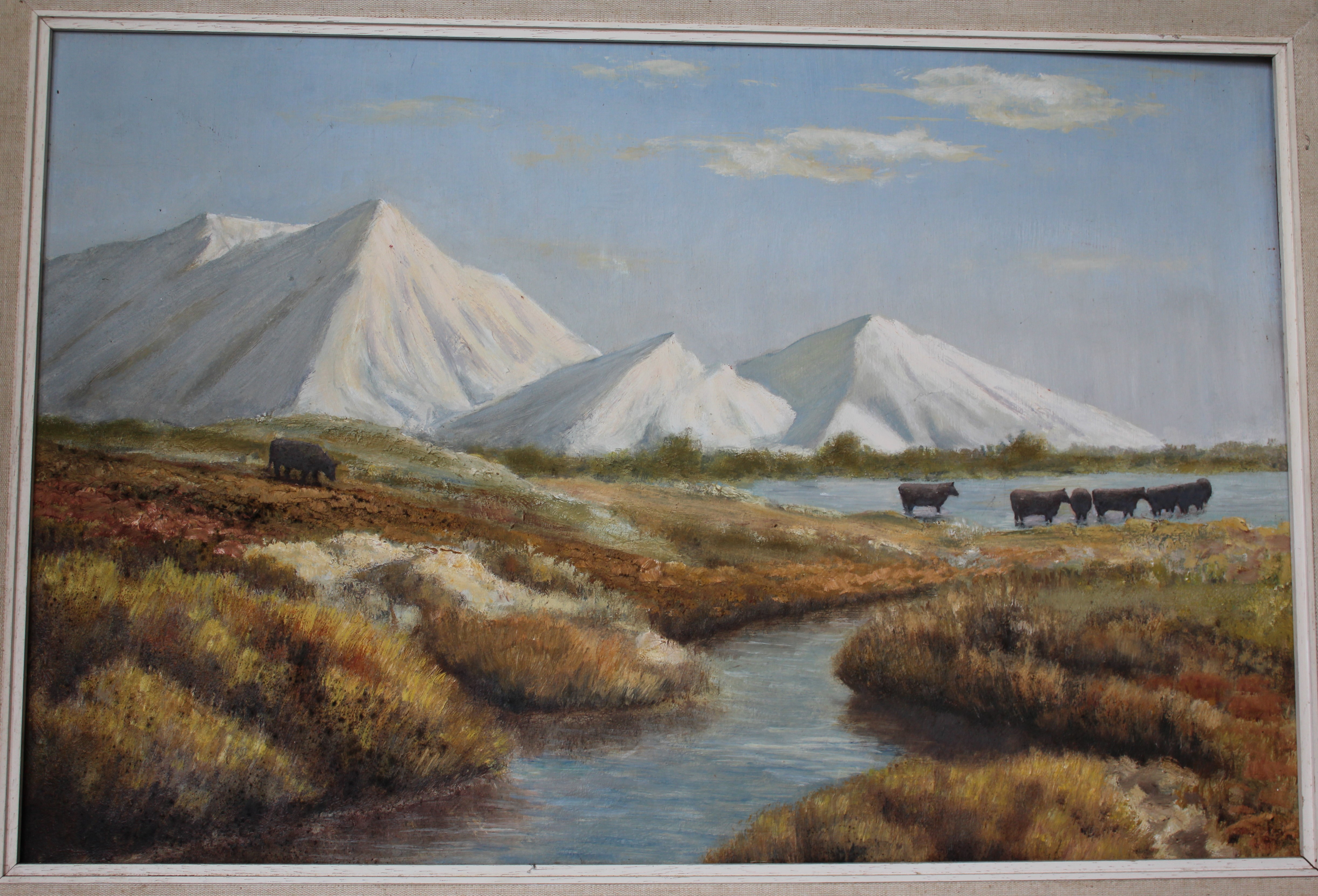 •CHINA CLAY ALPS, DARTMOOR Unsigned framed oil on board, 39 x 59cm and LEE MOOR ALPS, framed oil - Image 2 of 3
