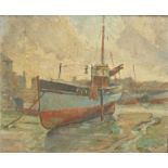 Claude Kitto (1913-1996) INCOMING TIDE, MEVAGISSEY Signed oil on board, dated '54, Soc. of Marine