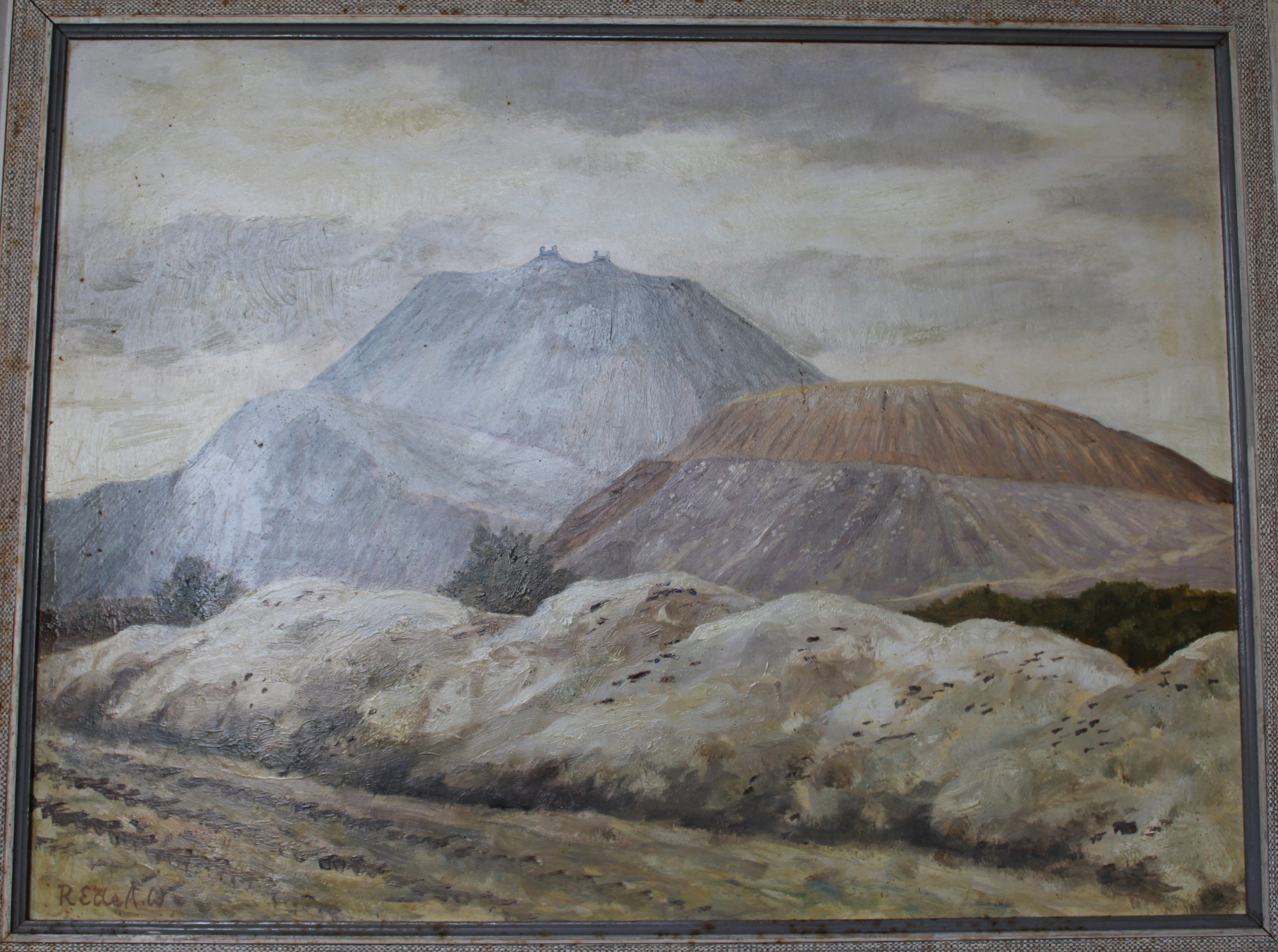 •CHINA CLAY ALPS, DARTMOOR Unsigned framed oil on board, 39 x 59cm and LEE MOOR ALPS, framed oil - Image 3 of 3