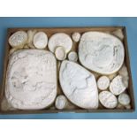 A small collection of plaster intaglios.