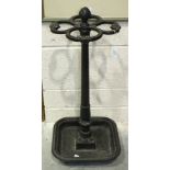 A cast iron stick stand in the Victorian style, 70cm high.