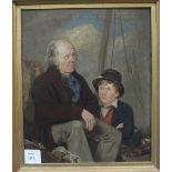 Attributed to Nicholas Matthew Condy (19th century) A FISHERMAN AND A YOUNG BOY ON A QUAYSIDE,