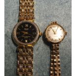 Rotary, a ladies wrist watch with 9ct yellow gold case and bracelet, 14.7g and a ladies gold-