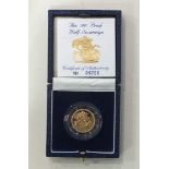 A 1987 Proof Half-Sovereign with certificate of authenticity no.09706, cased.