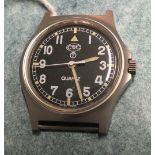 A modern CWC military wrist watch marked "W10/6645-99 5415317 1865/05".