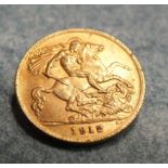 A George V 1912 half sovereign.