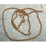 A 9ct gold belcher link neck chain, 45cm, 5.2g.