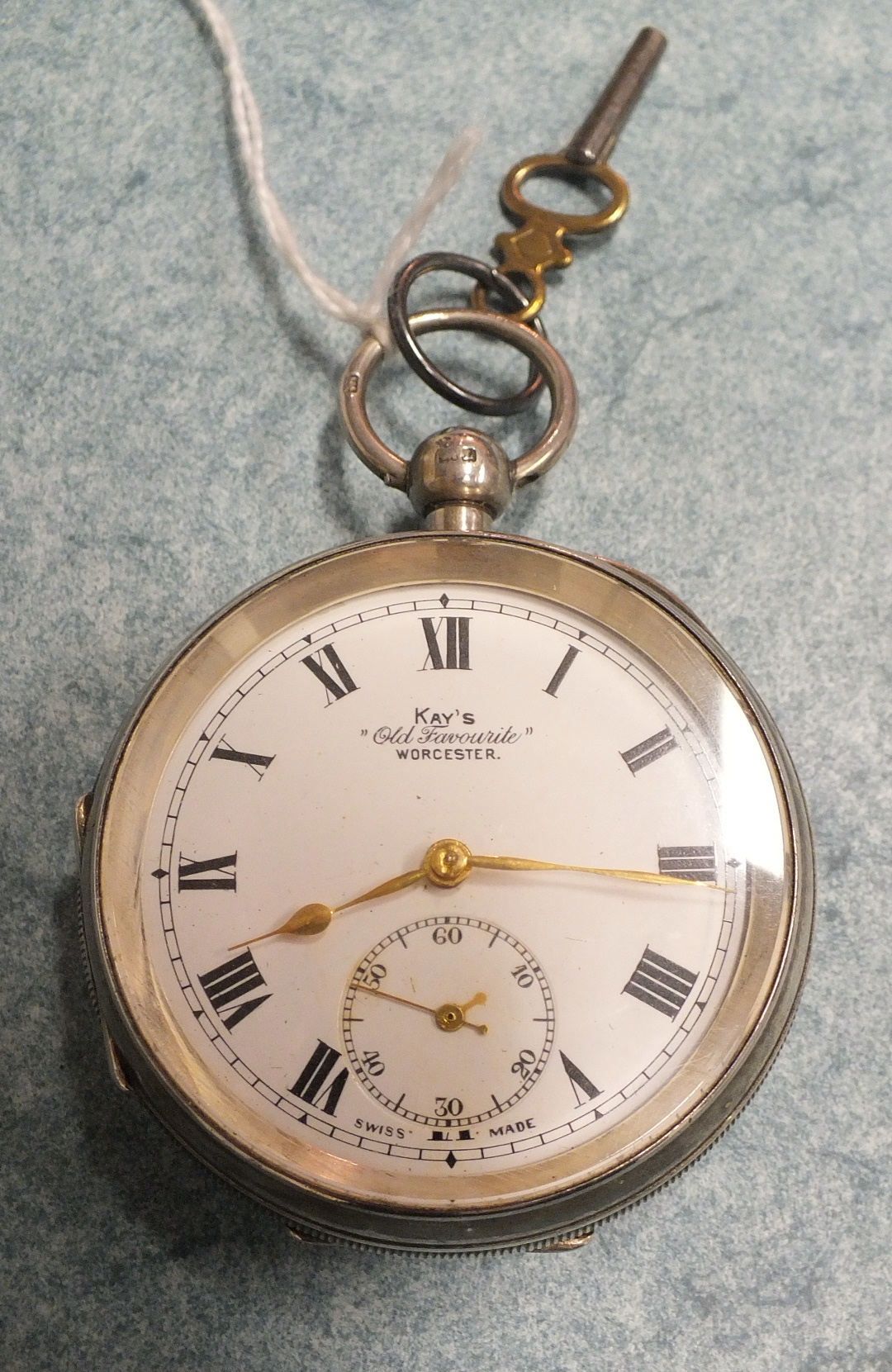 A Kays "Old Favourite" silver cased open face pocket watch.