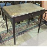 A 19th century mahogany side table, the rectangular top above a single frieze drawer, on square