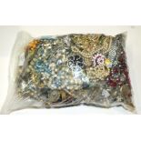 A large quantity of costume jewellery.