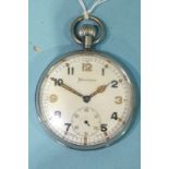 A Helvetia keyless military pocket watch marked 'GSTP/G 26168'.