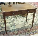 An Edwardian mahogany hall table, the rectangular top above two frieze drawers, on square tapering