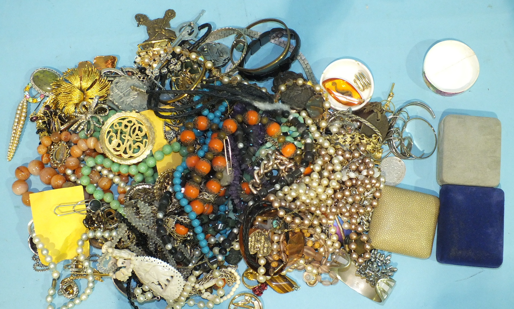 A quantity of costume jewellery, including Trifari, Monet, etc.