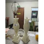 2 MARBLE TABLE LAMPS (AF)