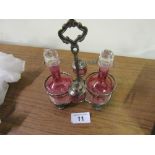 CRANBERRY CRUET SET (AF)