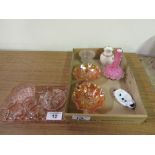 GLASS DRESSING TABLE SET & BOX GLASSWARE & CHINA