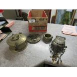 BOX 4 PCS AFRICAN STYLE METAL & BRASS WARE