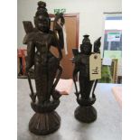 2 CARVED FIGURES