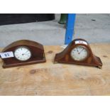 2 INLAID MANTLE CLOCKS